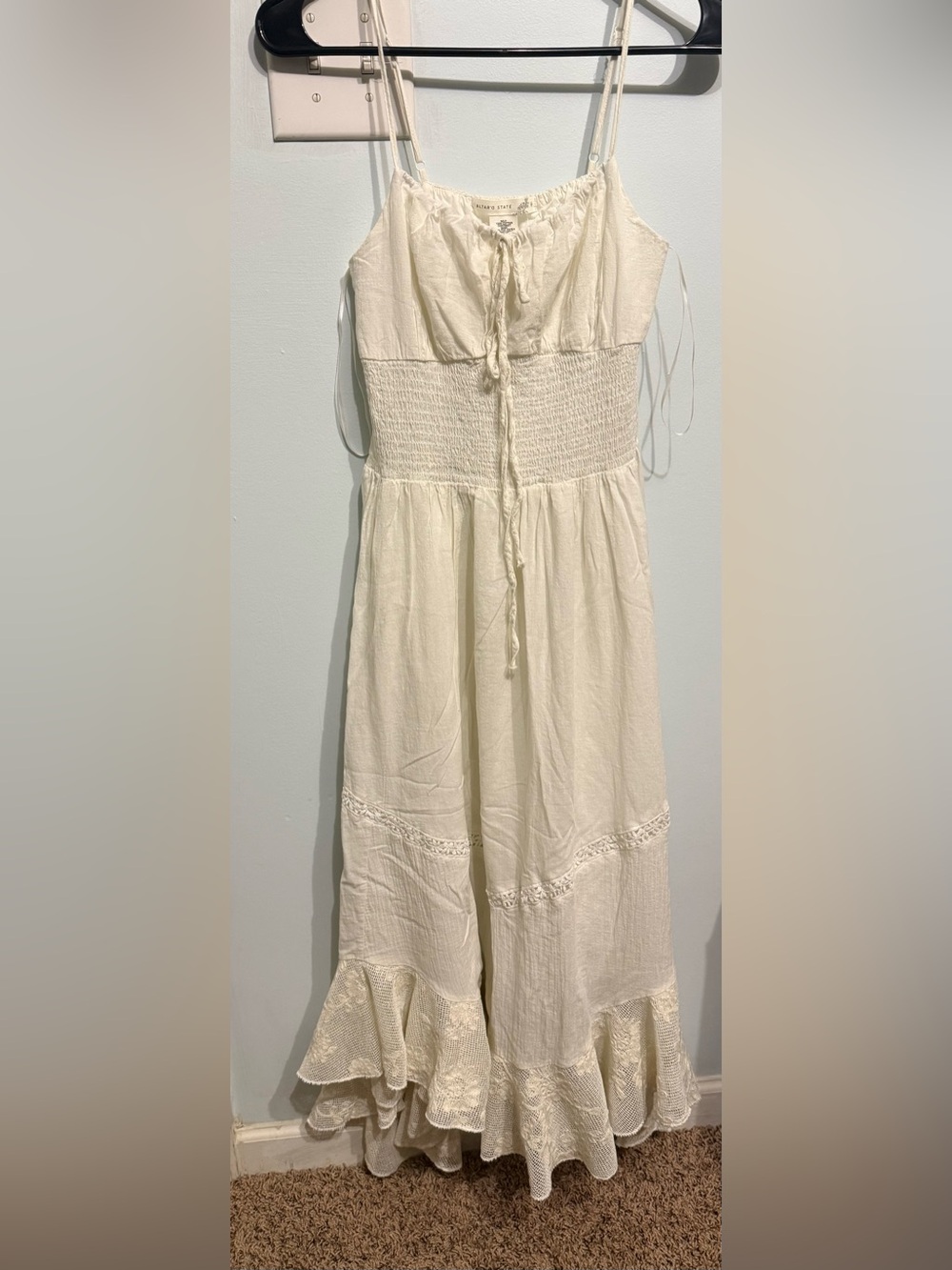 Altar'd State Cream Ramona Maxi Dress